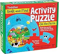 Vista 8 de MOLLYBEE KIDS Parque de rompecabezas de actividades Seek-and Find, 2 años, primer rompecabezas, 11 piezas, doble cara