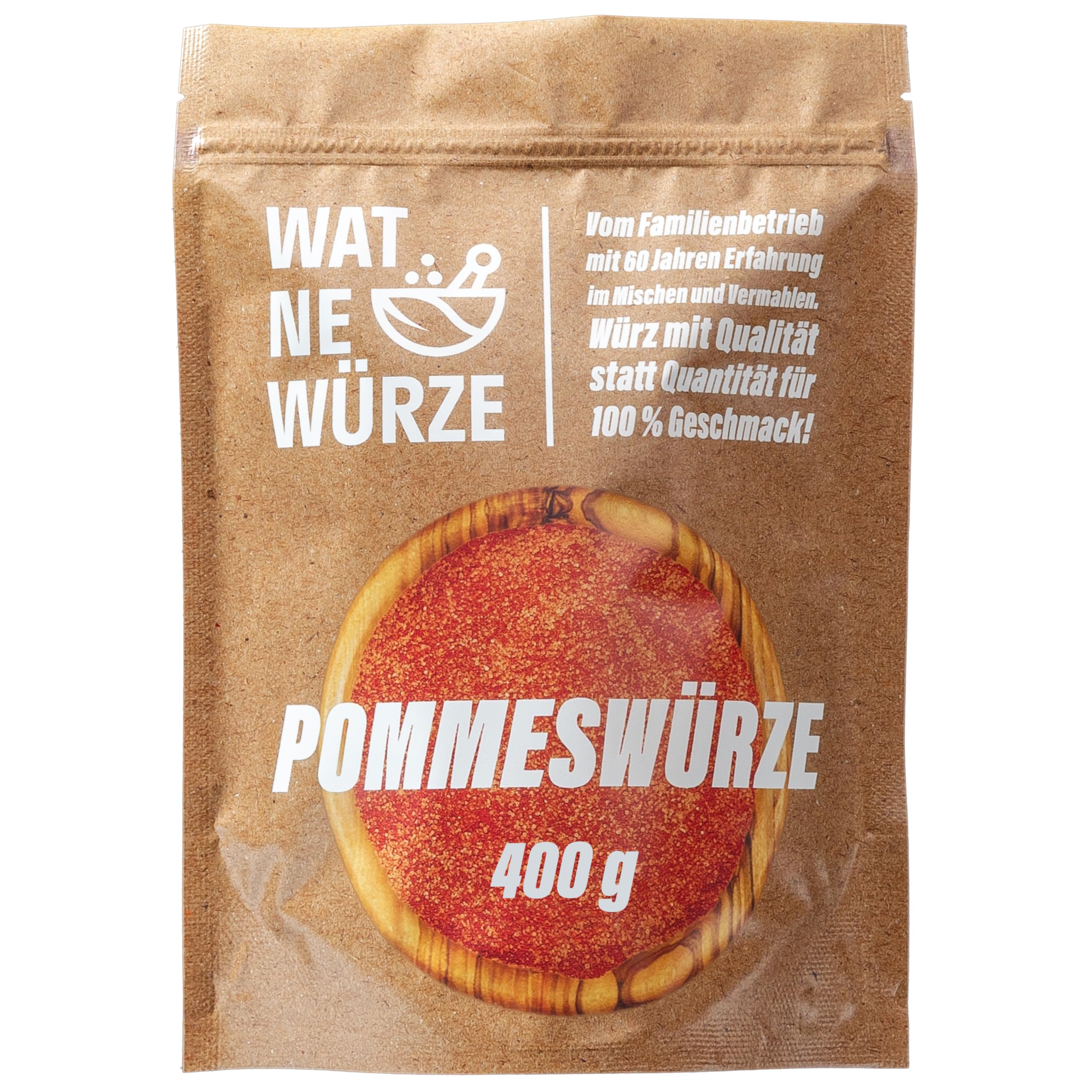 WAT NE WÜRZE Pommes frites Gewürz Salz | Pommessalz wie beim Imbiss | Freibad Pommesgewürzmischung | Auch als Bratkartoffelgewürz und Gewürzsalz für weitere Kartoffelgerichte