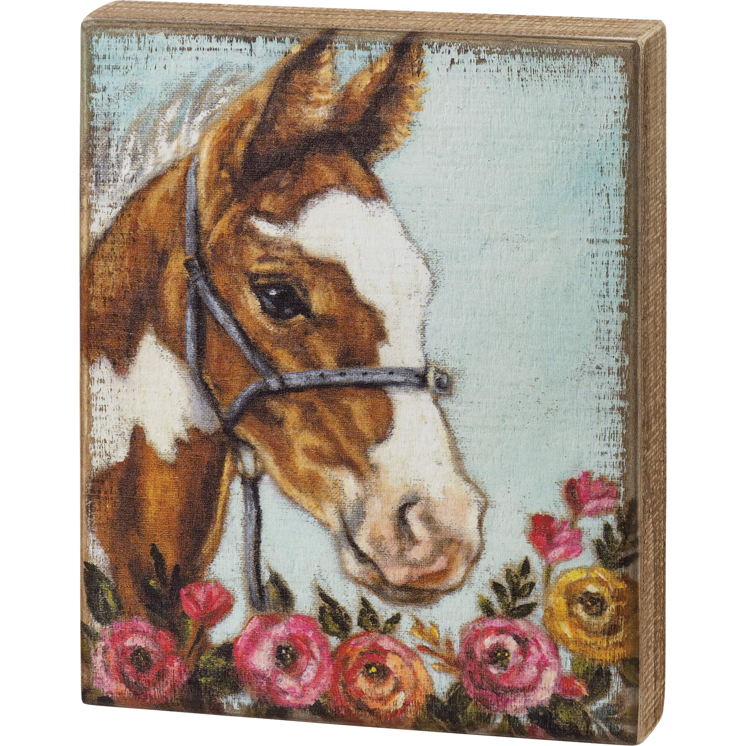 Primitives by KathyHorse with Flowers Box Sign