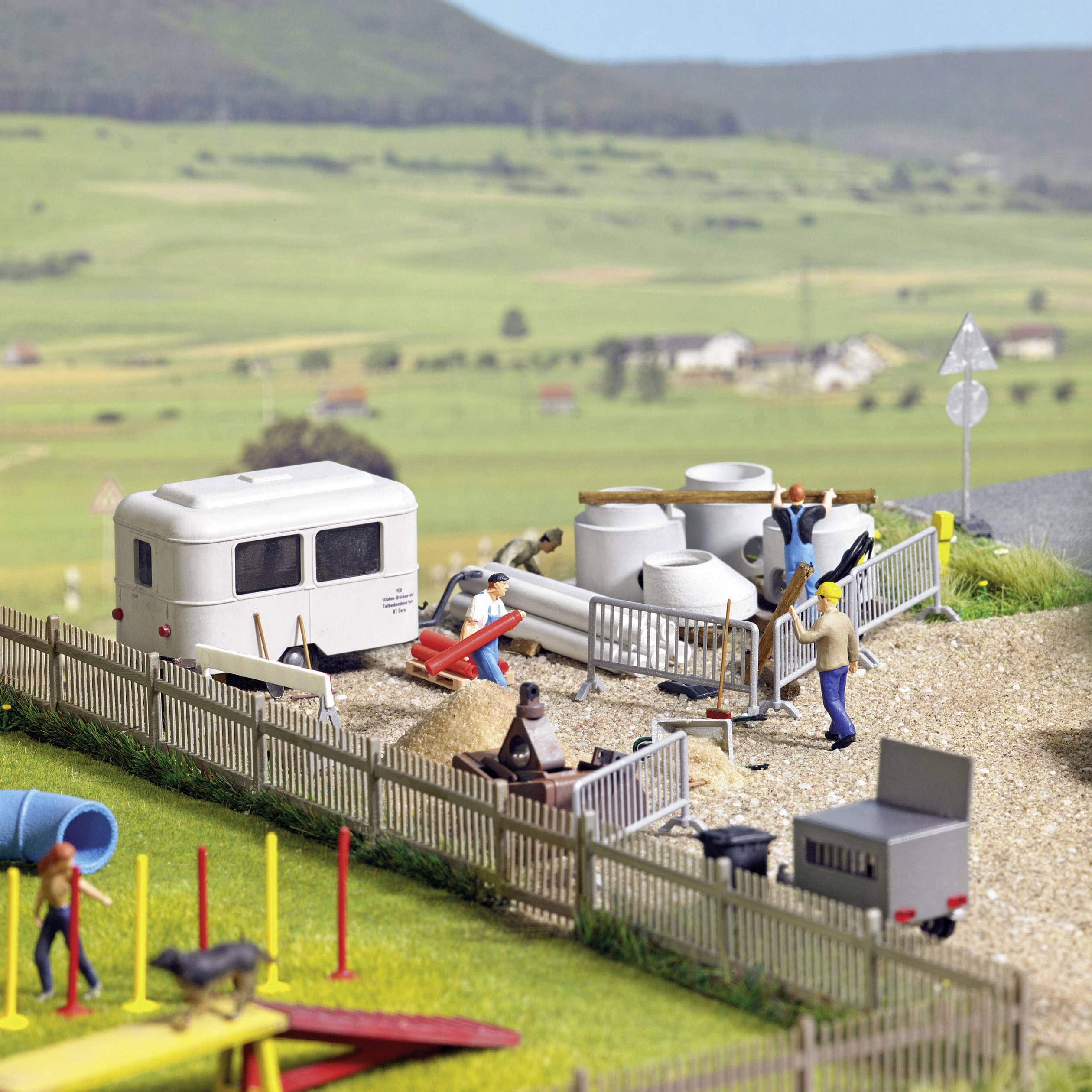 Busch 1044 scène de travaux H0 pour animer les rues de votre diorama