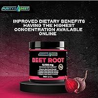 Vista 2 de Purity's Best - Polvo de raíz de remolacha de 9,000 mg, 140 pastillas vegetarianas, cápsulas de raíz de remolacha Apoya la circulación sanguínea