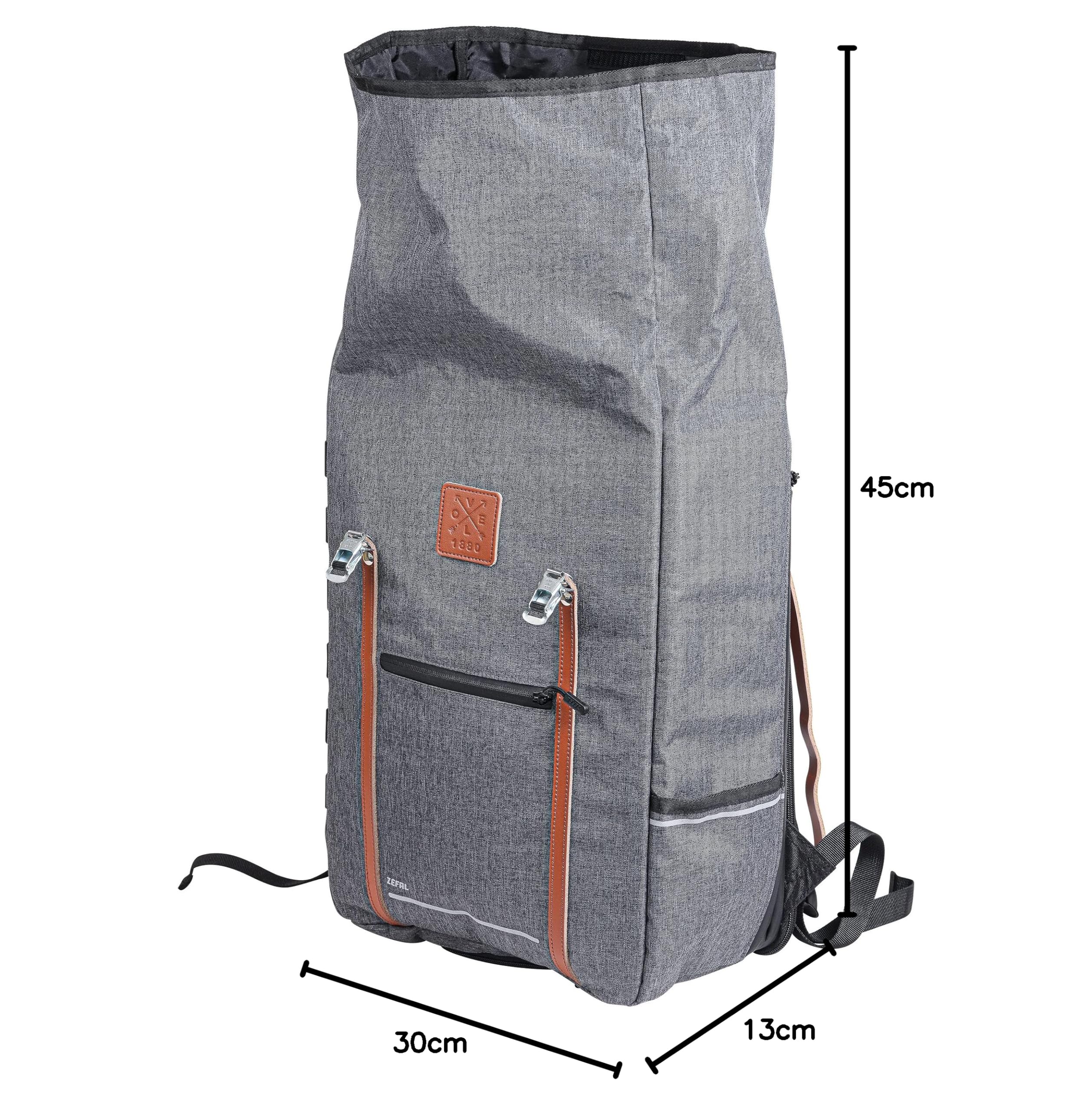 ZEFAL Urban Backpack - Sac à Dos Vélo Urbain - Sacoche Porte Bagage Velo Ordinateur Portable 15 Pouces Etanche - Sac à Dos Vélo Homme et Femme - 27 Litres