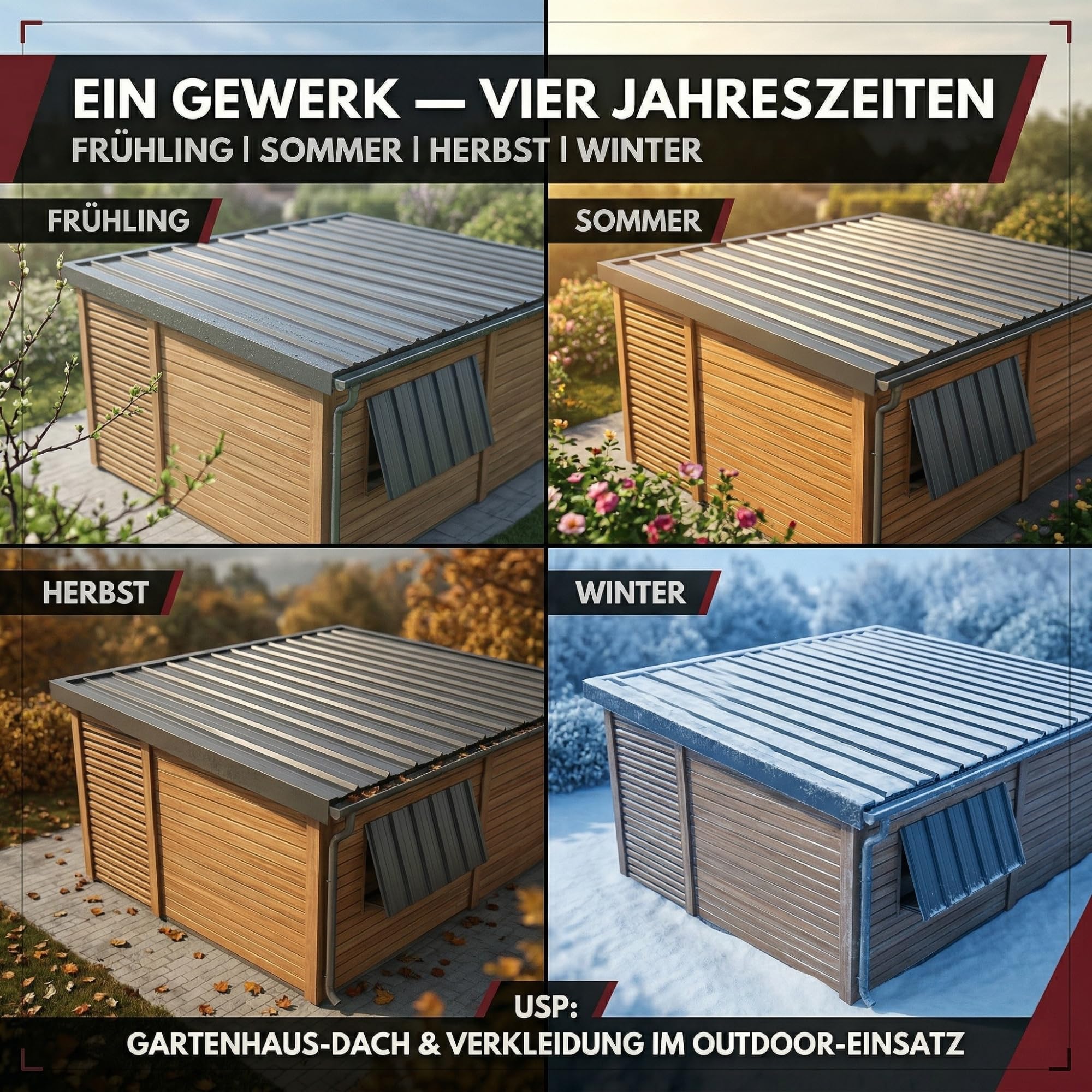 Trapezblech Dachplatten Anthrazit RAL 7016 1090 x 445 mm verzinkt Profilblech Set