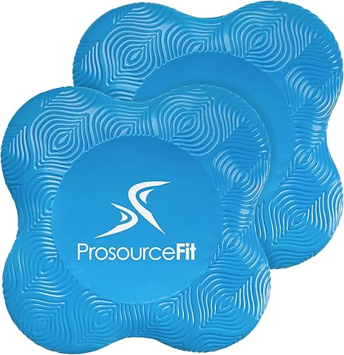 ProsourceFit Juego de 2 rodilleras antideslizantes para yoga, pilates, meditación y estiramiento, accesorios de yoga para soporte de rodilla para