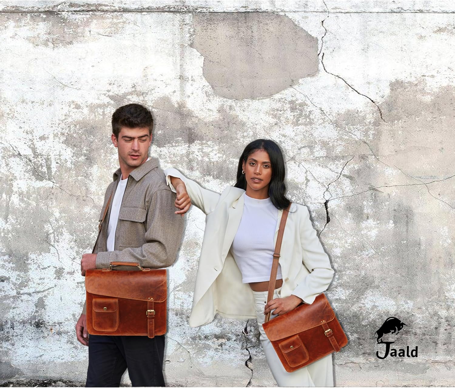 Leather Messenger Bag for Men & Women, Vintage Crossbody Satchel, Shoulder Bag for iPad & Tablet