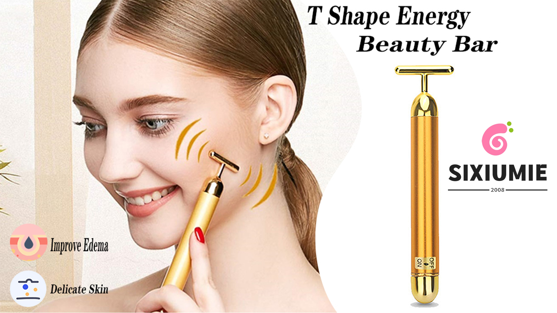 Amazon.com: SIXIUMIE Beauty Bar Gold Face Massager for Skin