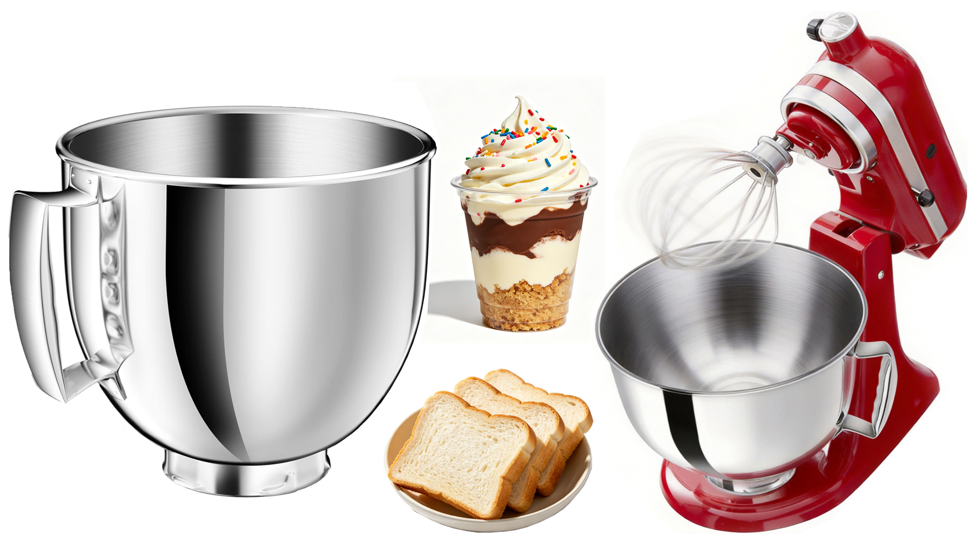 Bowl de acero inoxidable 5qt para KitchenAid miniatura 7