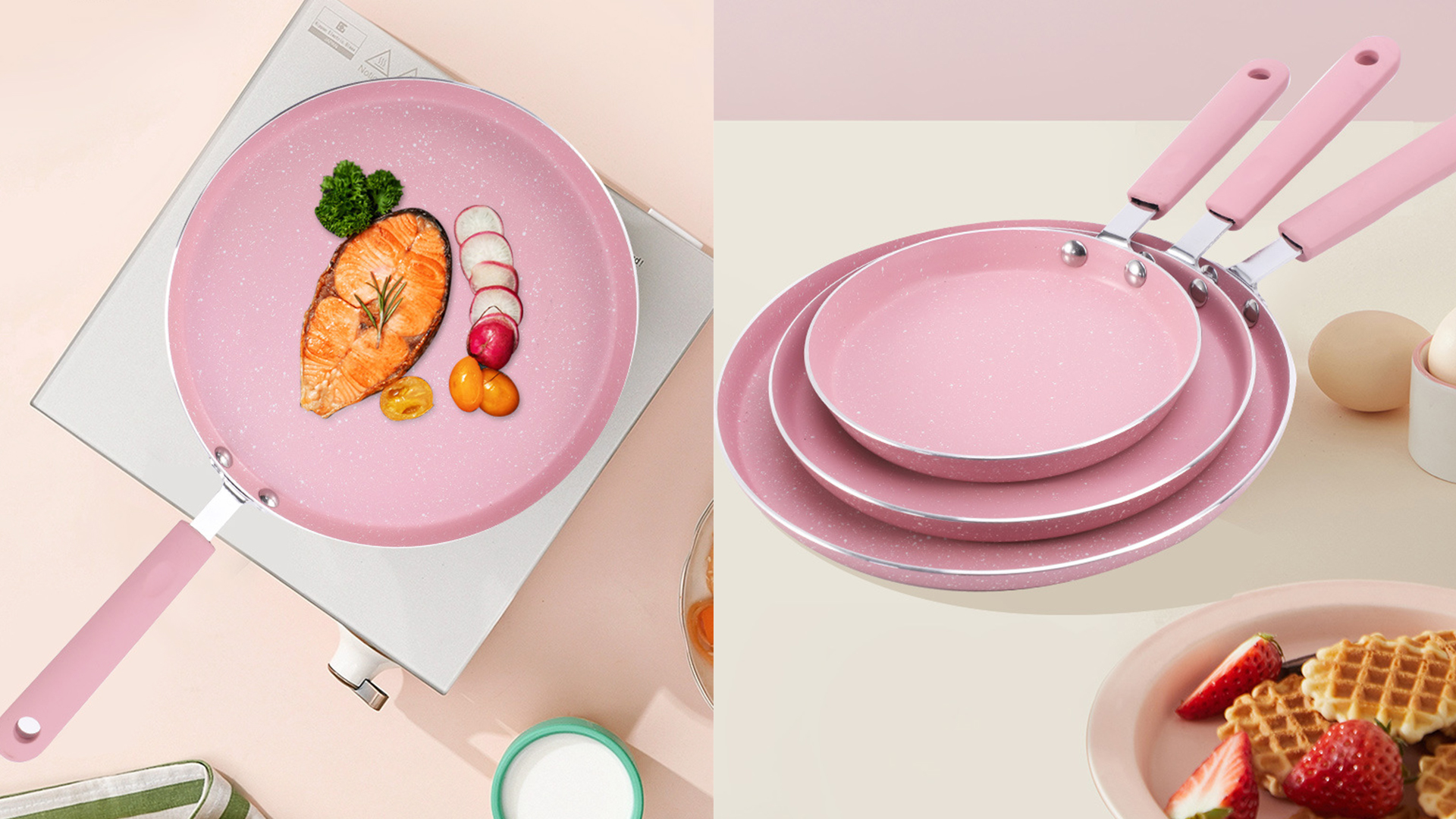 Amazon.com: JUSTUP Nonstick Frying Pan Set，3 Piece Pots and Pans