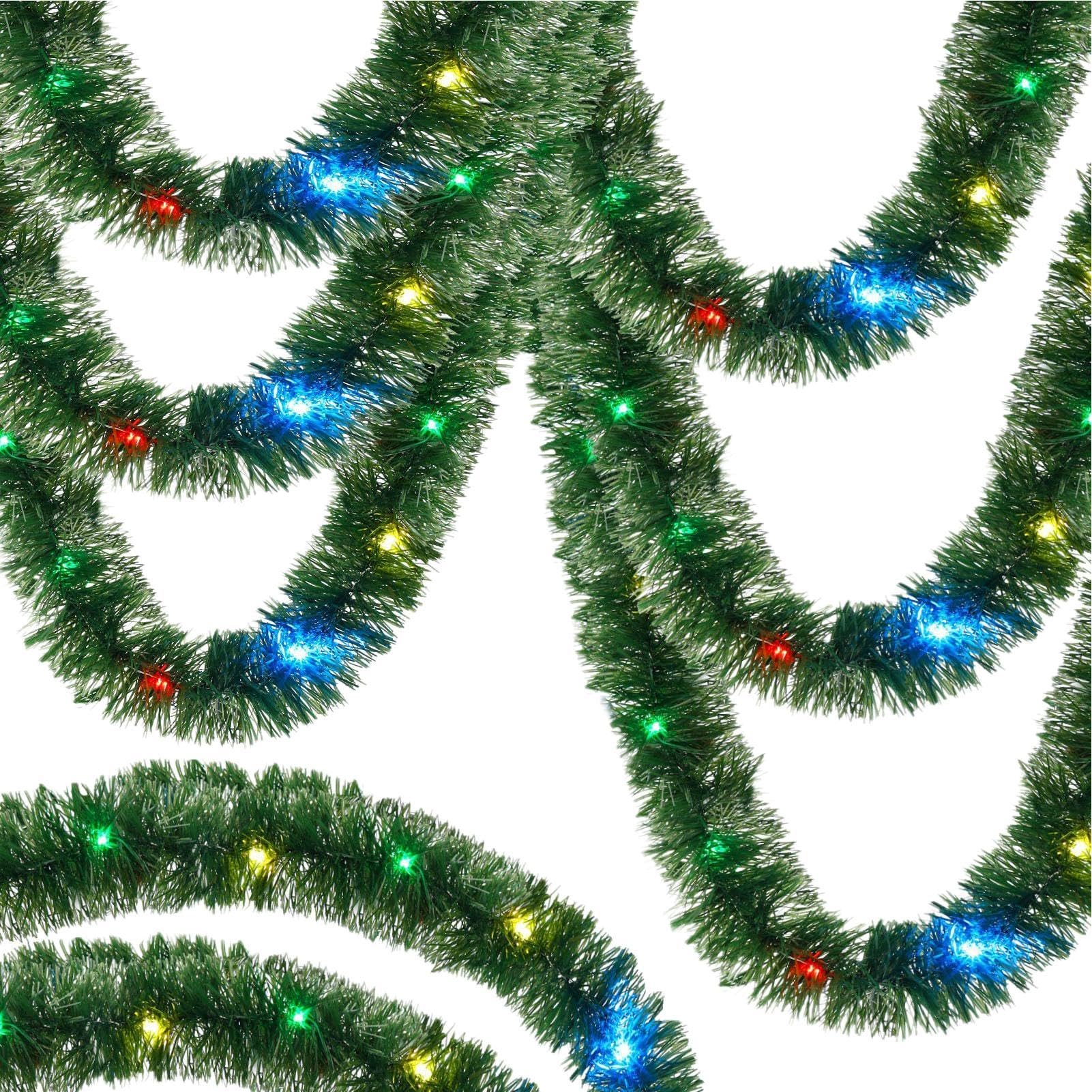 Guirlande lumineuse brillante de Noël pré-éclairée pour simplifier votre décoration