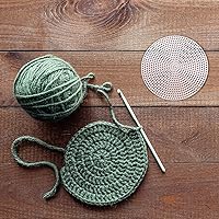 Vista 7 de 7 unidades circulares de lona de plástico, hojas de malla, punto de aguja blanca, lona en blanco, tapete de malla de plástico para costura