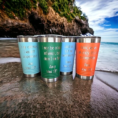 Miniatura 7 de Vaso aislado personalizado de 16 onzas (elige entre 14 colores) con tapa, taza de viaje personalizada grabada con tu mensaje