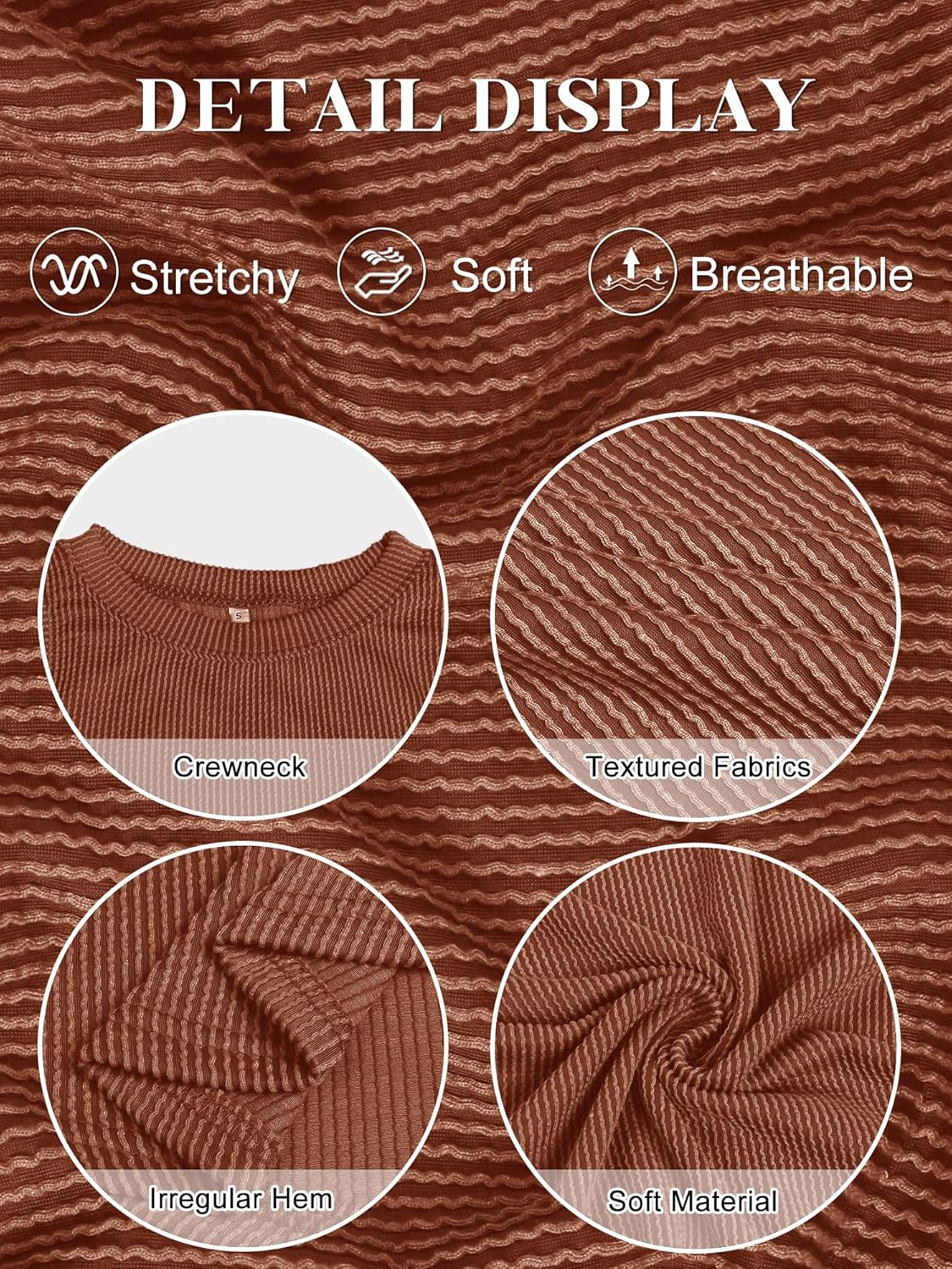 Womens Loose Fit Casual Flowy Tank Tops Crew Neck Trendy Textured Sleeveless Summer Tops Clothes Outfits 2026 - Image 6