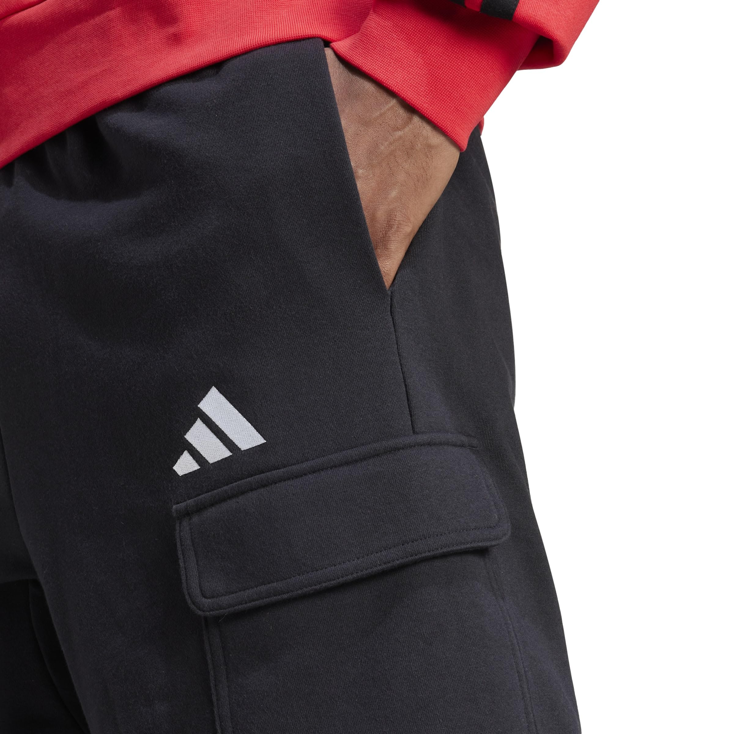 Adidas Essentials Feelcozy French Terry Cargo Short - Pantalones Cortos Cargo Hombre