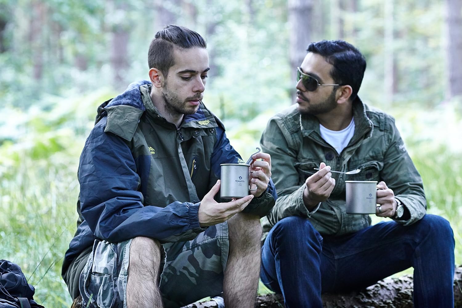 Spork 1 Unit, Titanium Spork (Spoon Fork) With Bottle Opener Extra Strong Ultra Lightweight (Ti), Healthy & Eco-Friendly Spoon, Fork & Bottle Opener for Travel / Camping in Easy to Store Cloth Case : Sports & Outdoors