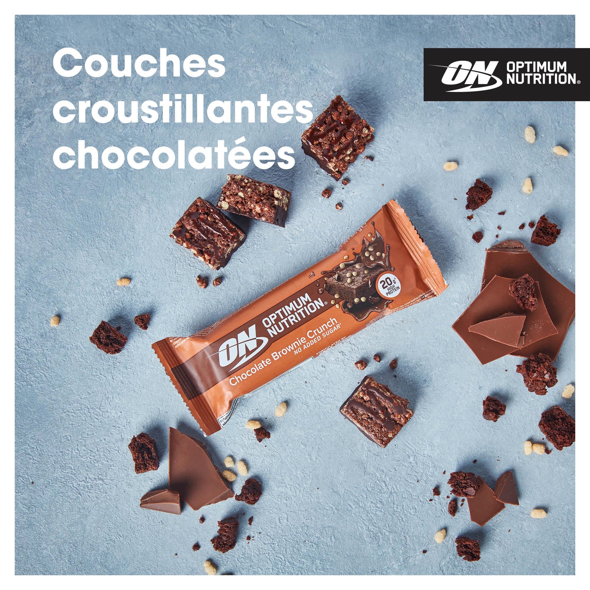 Optimum Nutrition Protein Crisp Bar (10x65g) Croustillant au chocolat et au brownie