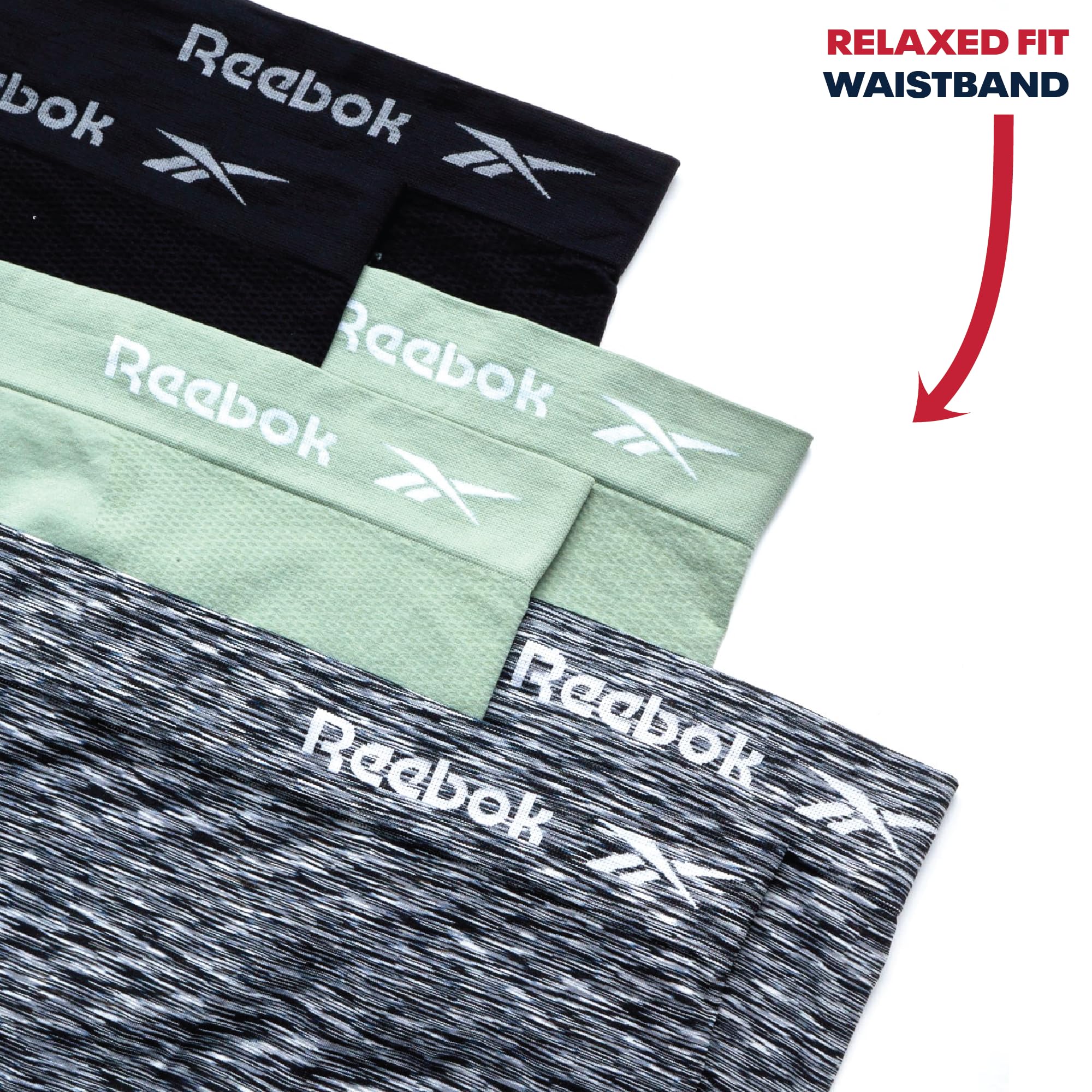 Reebok Mutandine hipster da donna, taglie forti, confezione da 3/6 pezzi, biancheria intima senza cuciture da donna, realizzate per adattarsi alle tue curve