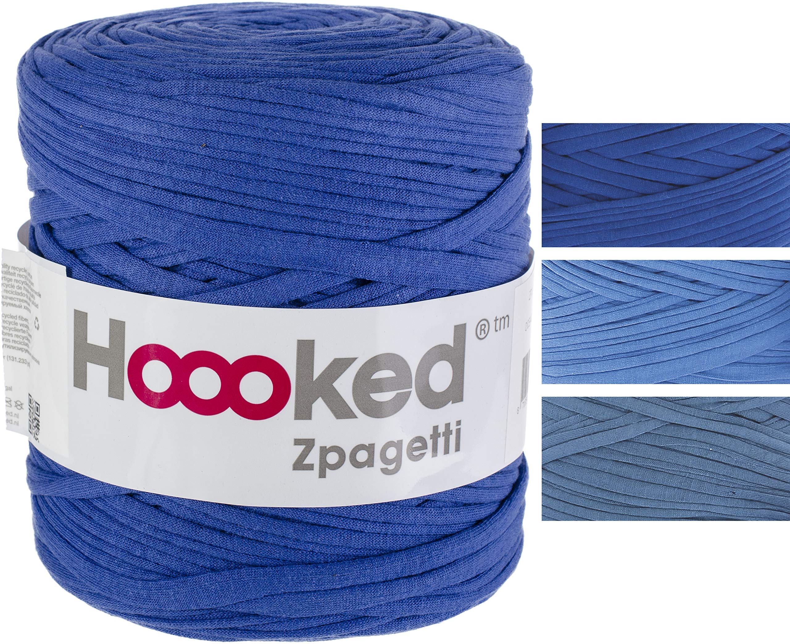 HOOOKED B.V. Yarn ZPAGETTI, Ocean Blue-Mid Blue Shades, One Size