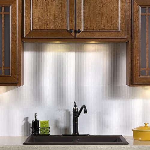 Miniatura 13 de FASÄDE Panel decorativo para salpicaduras de vinilo acanalado en bronce bermudas (muestra de 6 x 6 pulgadas) Bronce (Bermuda Bronze),Bronce