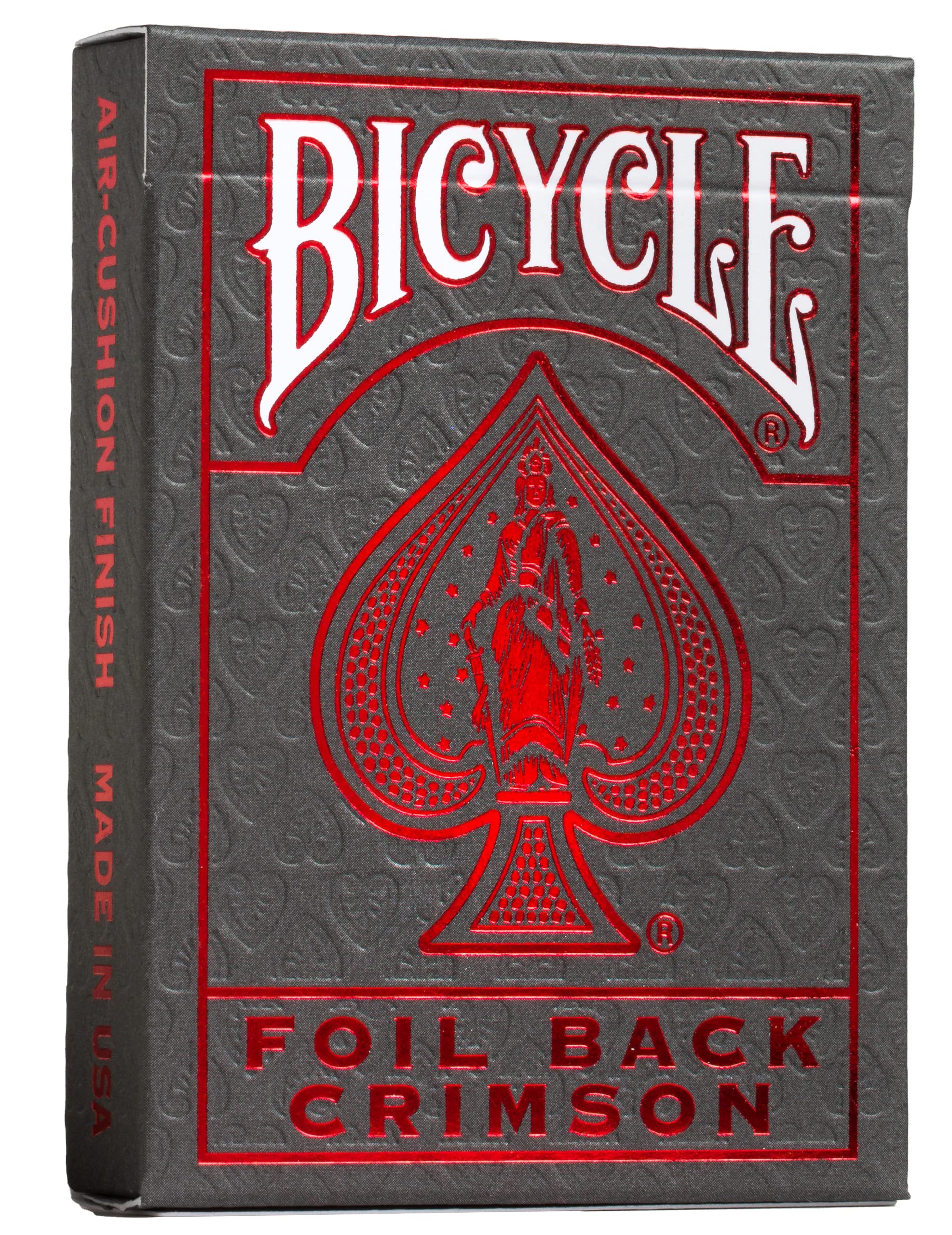 Fournier Bicycle Crimson (Red) Metal Luxe Playing Card Deck - Version 2 Red