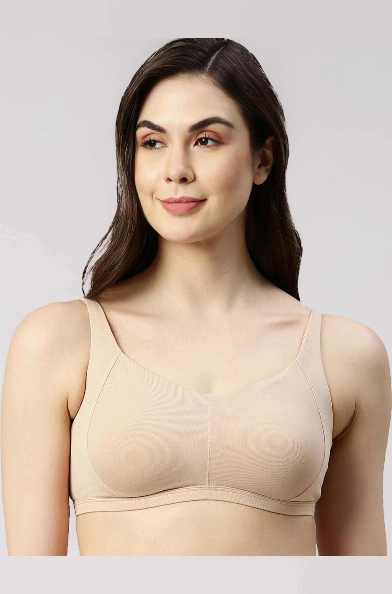 - Innovations Intellifresh Antimicrobial Cotton Women's Everyday Minimizer T-Shirt Bra - Padded with Fixed Cups, Wirefree, Full Coverage - A058