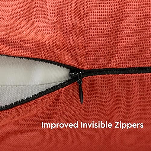 Miniatura 4 de Encasa Homes - Juego de 2 fundas de almohada, 18 x 18 pulgadas, lona de algodón teñidas, cuadradas, decorativas, para sofá, silla, cama y hogar,