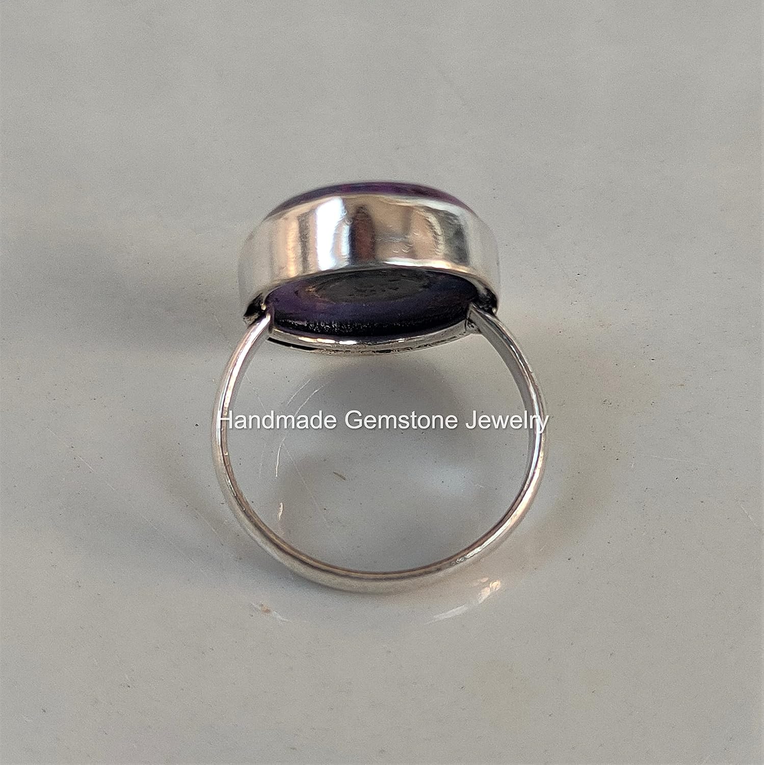 Purple Copper Turquoise Ring, Purple Turquoise - Dainty Ring - Boho Purple Stone Ring, Women Rings, Oval Shape Ring, December Birthstone Ring, Handmade Ring Jewelry, Turquoise Jewelry Ring