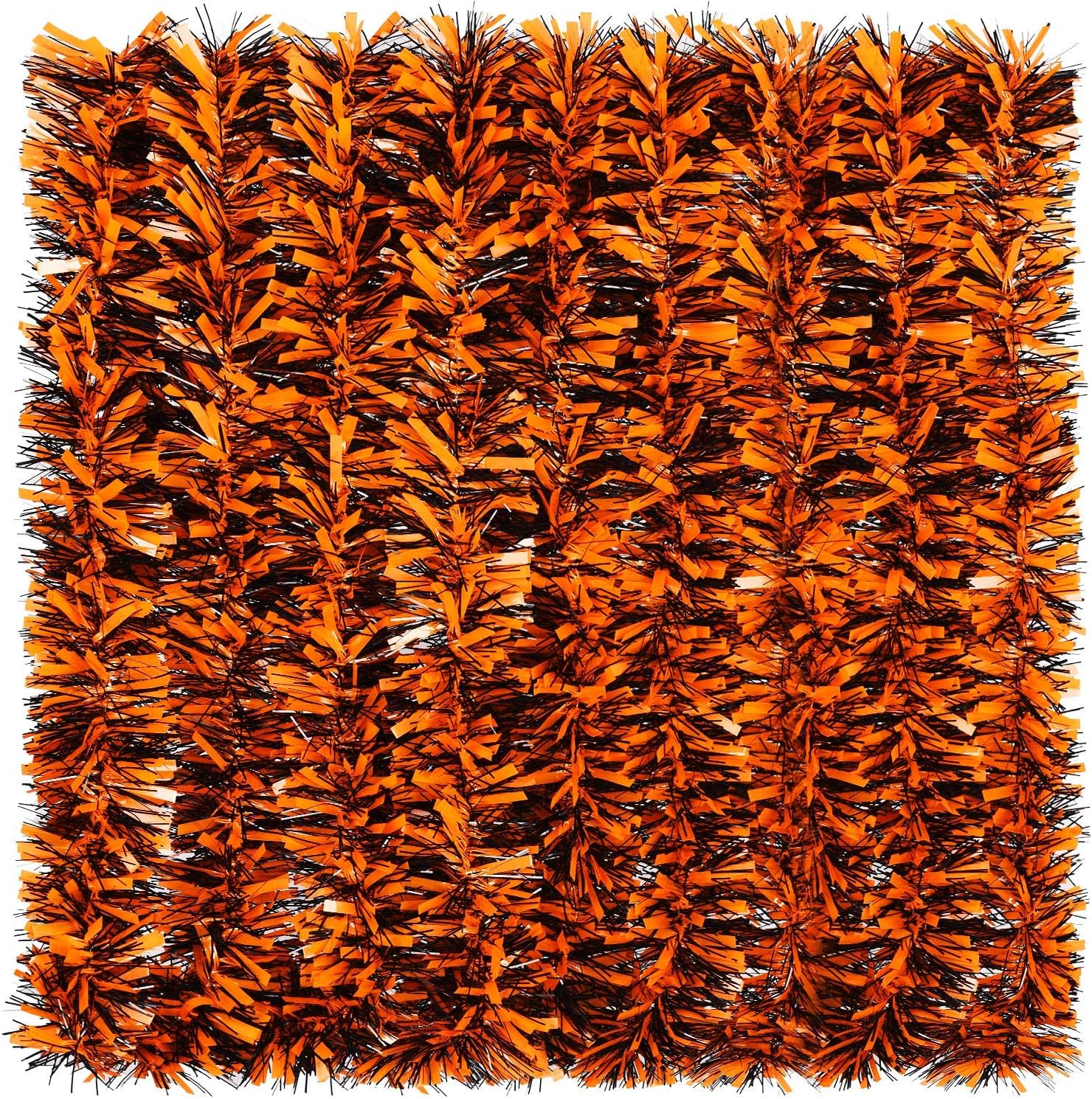 26 ft Halloween Tinsel Garland Hanging Black Orange Garland Decoration