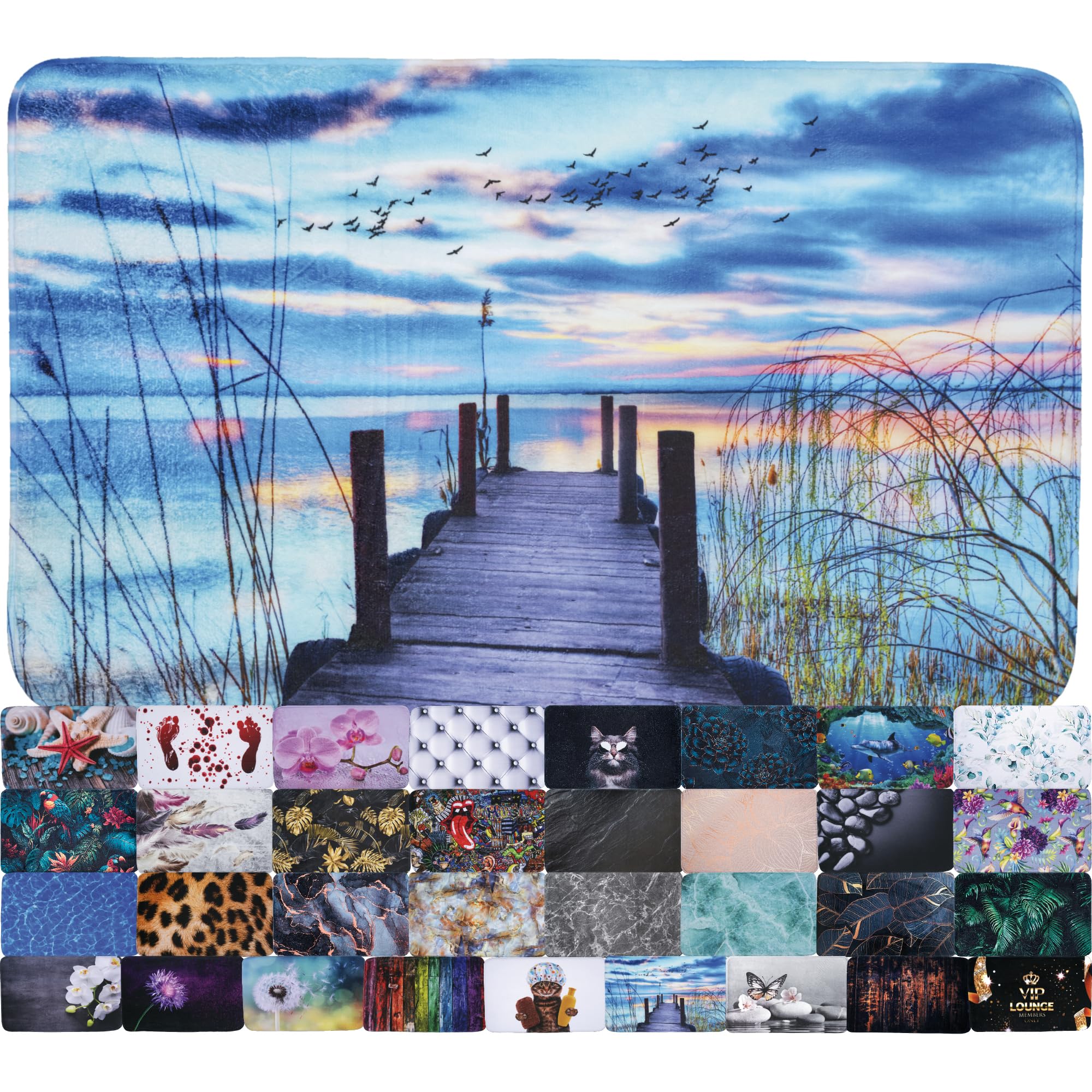 Sanilo Bath Mat, Wide Choice of Beautiful Non-Slip Bath Rugs, Super Soft, Quick-Drying, Washable (Sunset, 50 x 80 cm) — image 1