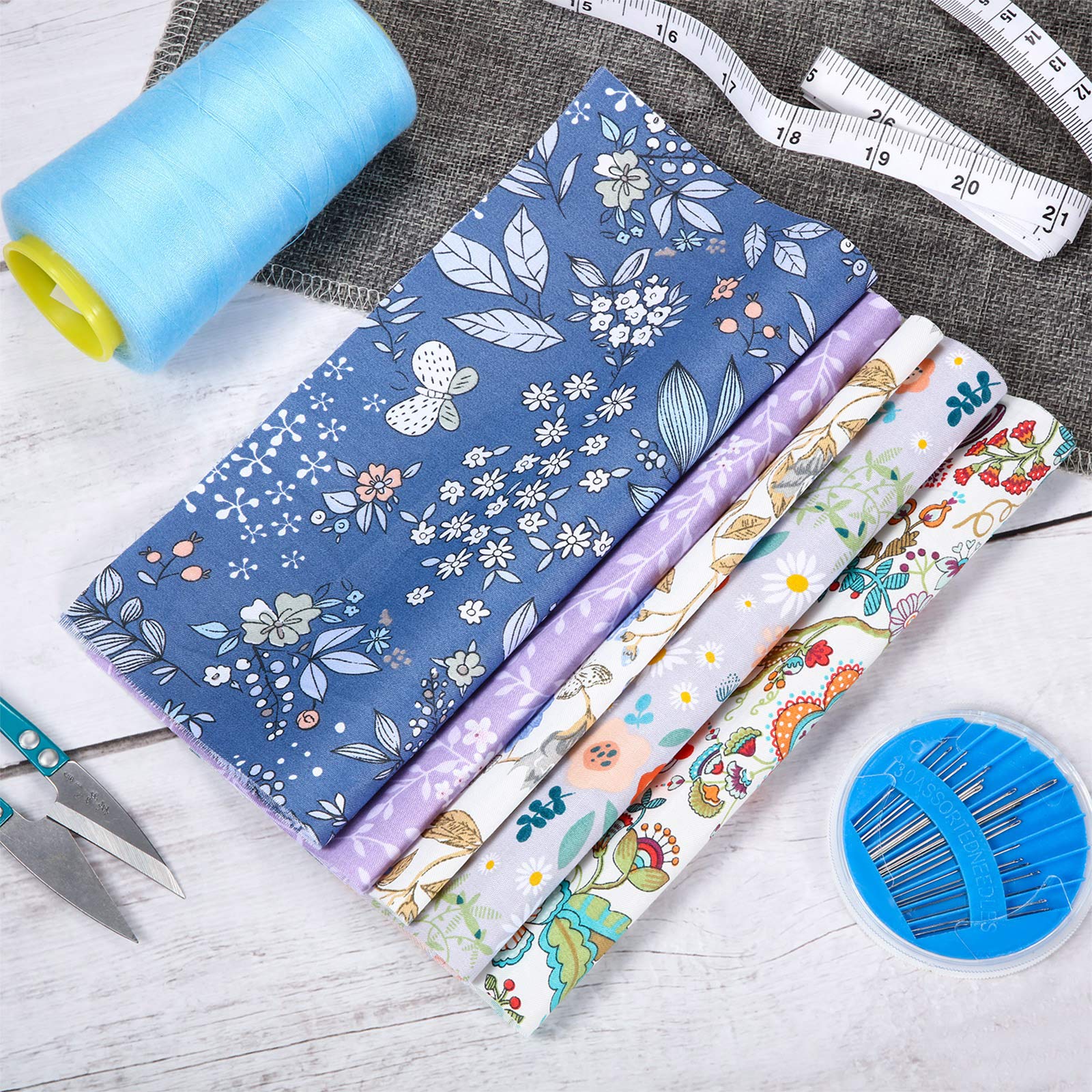 50 Stücke Fabric Cotton Patchwork 8 x 8 Zoll Blumen Patchwork Bündel Baumwolle Stoff Quadrate für DIY Nähen Scrapbooking Zubehör