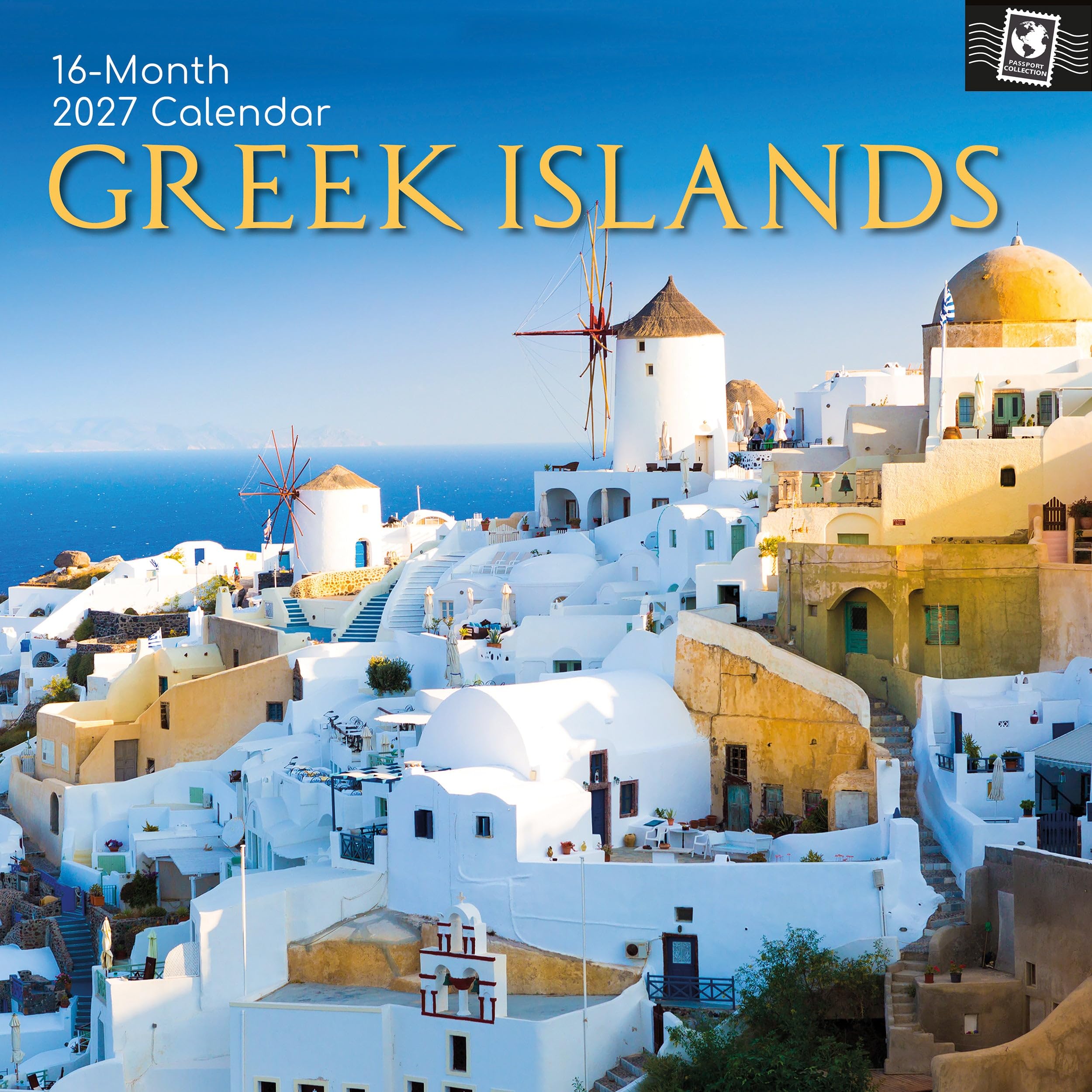 TGSC | Greek Islands 2026-2027 Calendar, 16-Month Square Wall Calendar (Sept 2026-Dec 2027), UK Planner with Island Photography, Home or Office Organiser | 30 x 30 cm