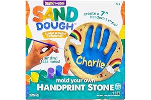 Made By Me! DIY 7-Inch Handprint Stone Keepsake Kit for Kids Ages 4+