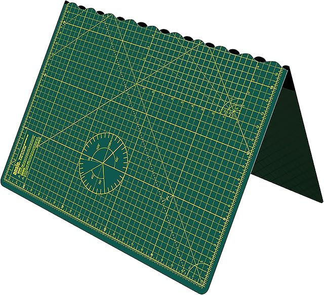 ANSIO Craft Cutting mat A1 Self Healing Foldable Cutting Mat - Quilting, Sewing, Scrapbooking, Fabric & Papercraft - Imperial 34 Inch x 22.5 Inch - Green