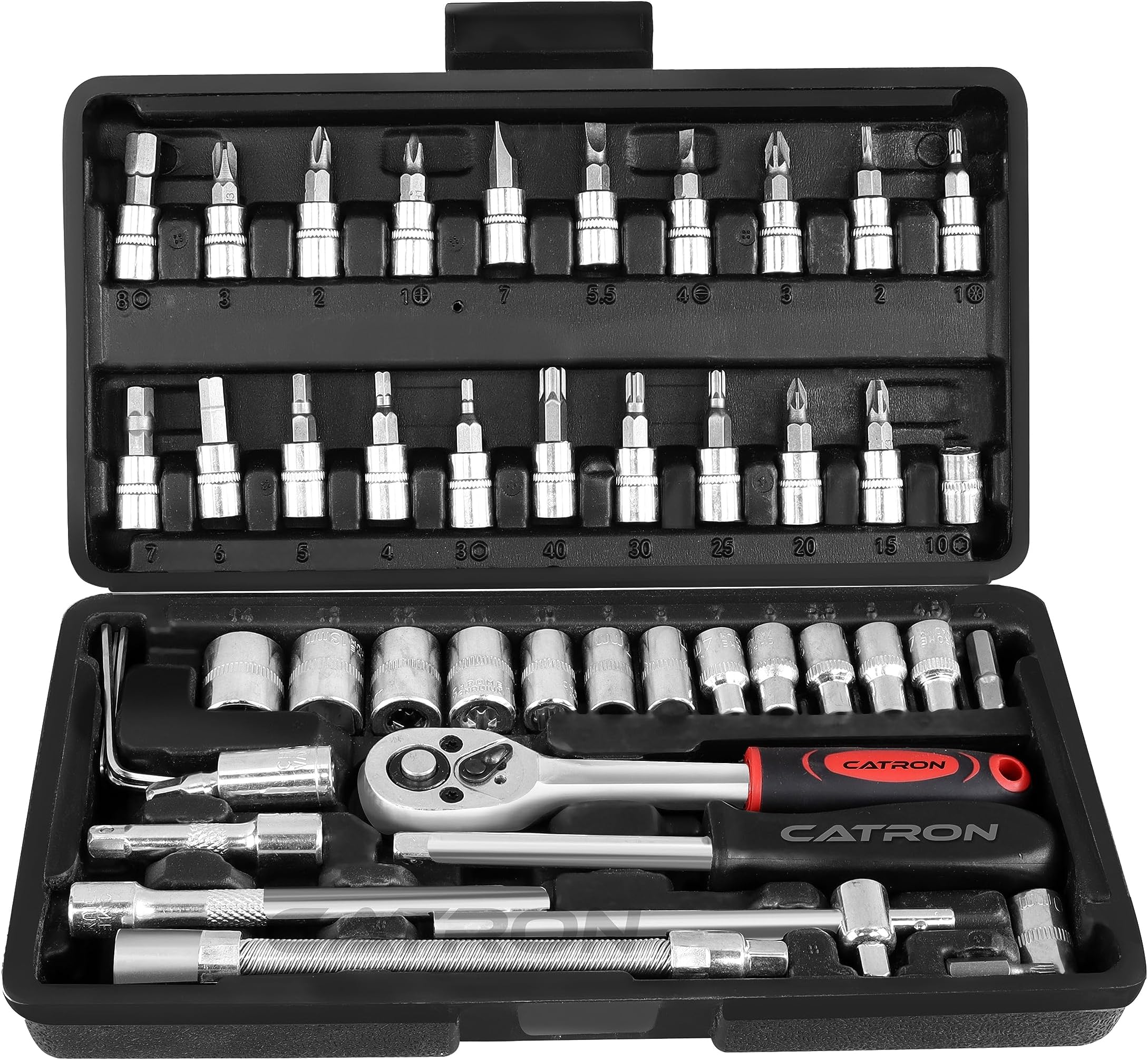 - 46 In 1 Pcs Tool Kit & Hand Tool Kit Wrench Set Multi Purpose Combination Tool Case Precision Socket Set,Screwdriver and Socket Set,Bike, Car Tool