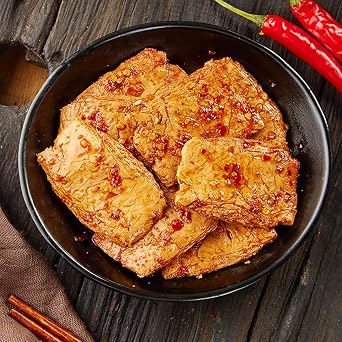 spicy dried tofu latiao chinese snacks shredded vegetarian spicy snack individually wrapped (9g*30pcs) (bbq flavor)