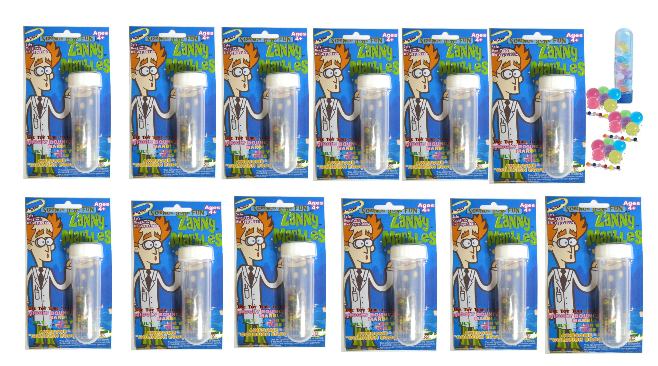 Zanny Marbles 12 Pack of Kid's Science Projeck Kits (Tm): Watch The Tiny Water Marble Ball Grow to More Than 400 Times Their Volume.