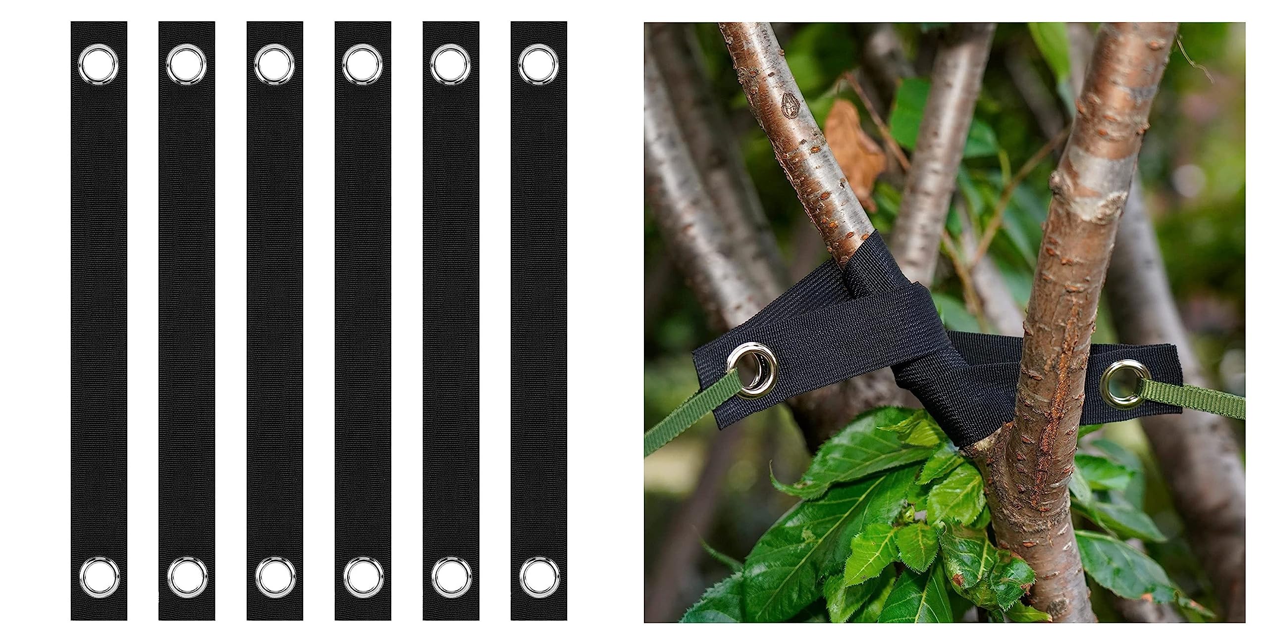 Strap-It (Pack of 6) 16 Inch Tree Straps, Heavy Duty Tree Stake Straps for Straightening Tree, Tree Swing Hanging Kit- Reinforced Straps for Young Tree, Newly Planted Trees and Plants. (Black Colour) (B0C7LW3LTZ) Amazon Price History, Amazon Price Tracker