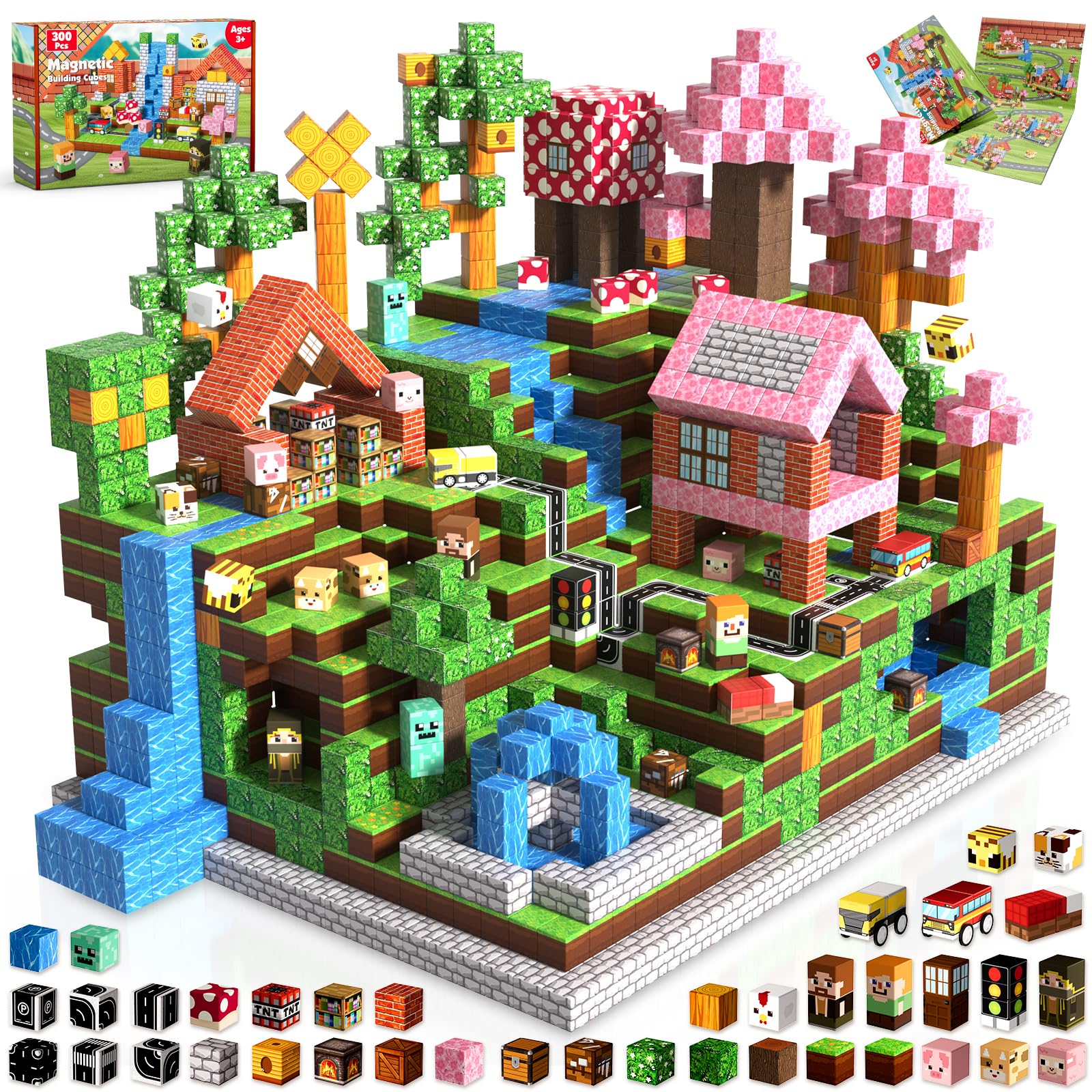 Annexfun 300PCS Magnetic Blocks
