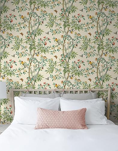Miniatura 3 de Surface Style - Papel tapiz para despegar y pegar, papel tapiz floral para dormitorio, tocador, cocina, autoadhesivo, vinilo, cobertura de 30.75