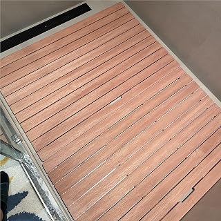 Solid Shower Mat for Outdoor Showers/Indoor Showers, Wooden Mat for Bathtub, Water-Resistant Wood Bathroom Floor Board for Spa/Sauna/Pool(22 x 44in/56 x 112cm)