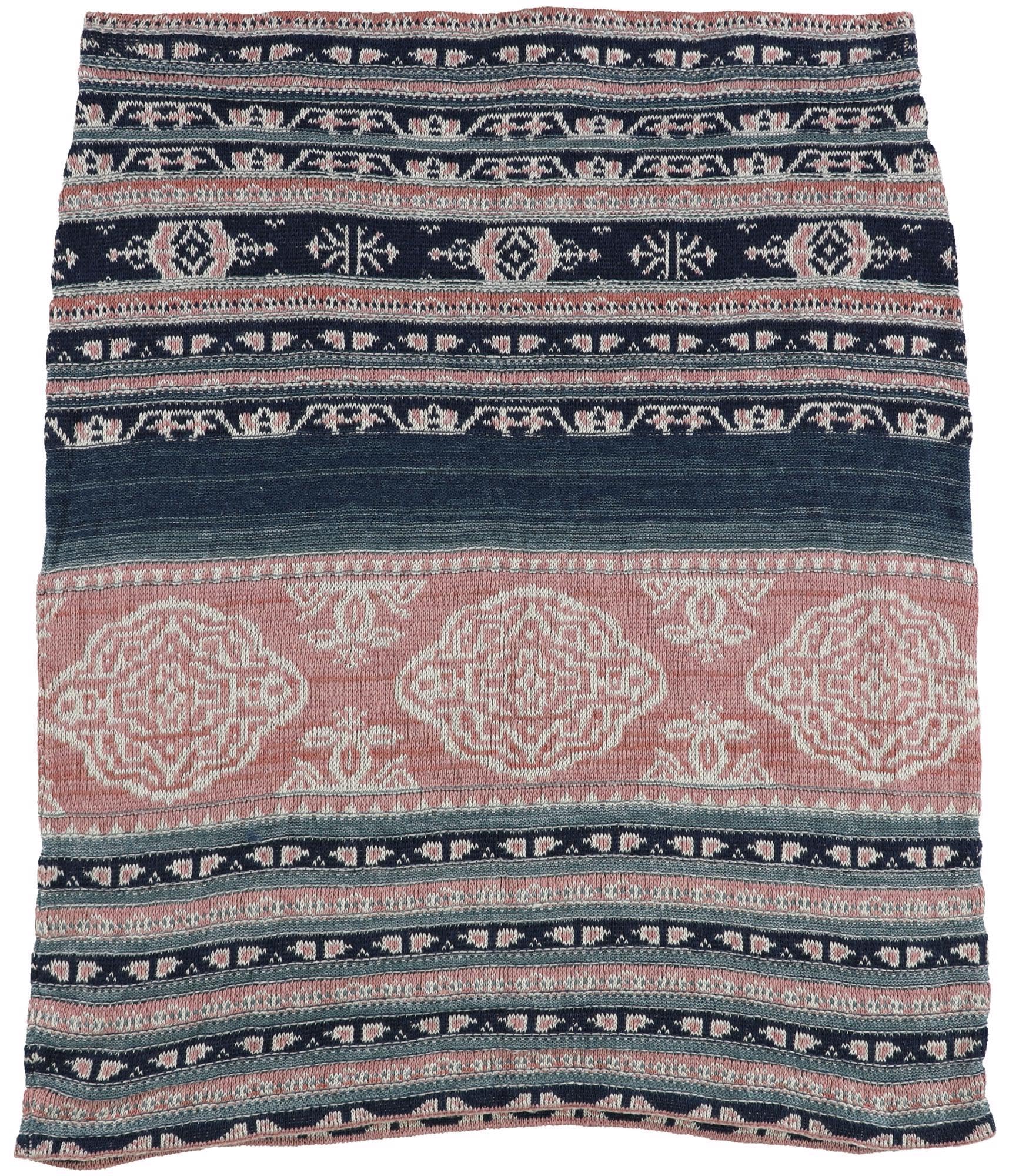 Ralph Lauren Womens Knit Geo Motif Pencil Skirt Pink XX-Large