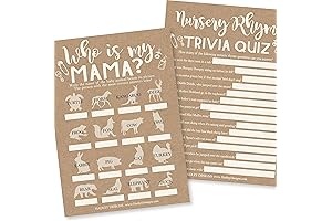 Hadley Designs Rustic Baby Shower Games Gender Neutral - 2 Games Double Sided