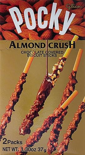 Galleta Pocky de almendra de chocolate de Glico de Japón 12 palitos.
