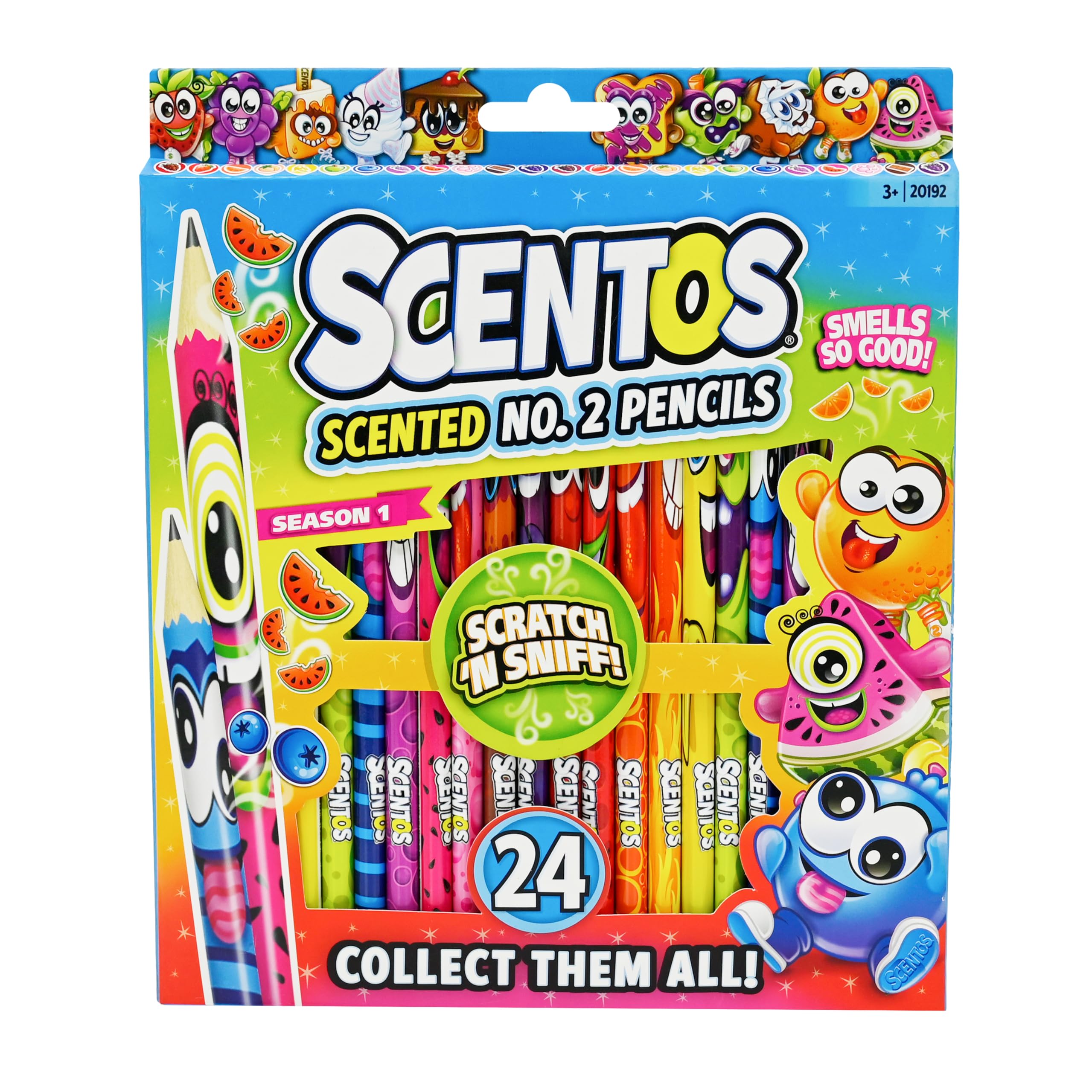 - Scentos Scented Pencils for Kids - No. 2 Lead Pencils - Cute Pencil - For Ages 3 and Up - 24 Pack