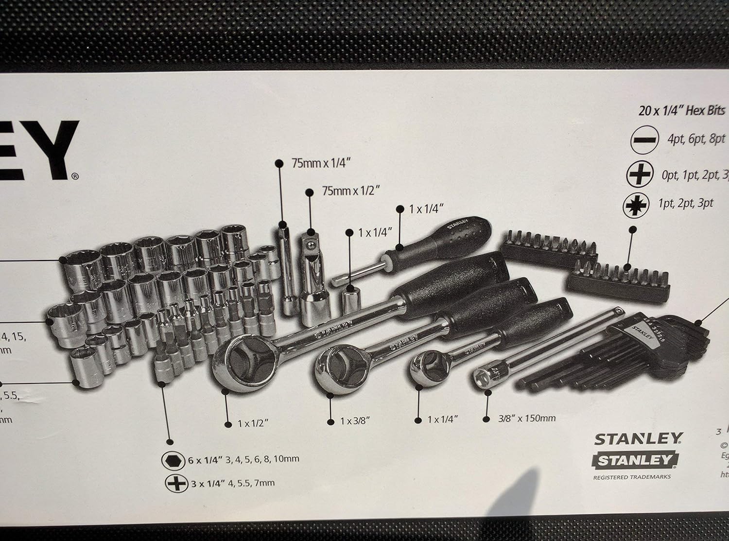 STANLEY Socket Set of 80 Stud-73930