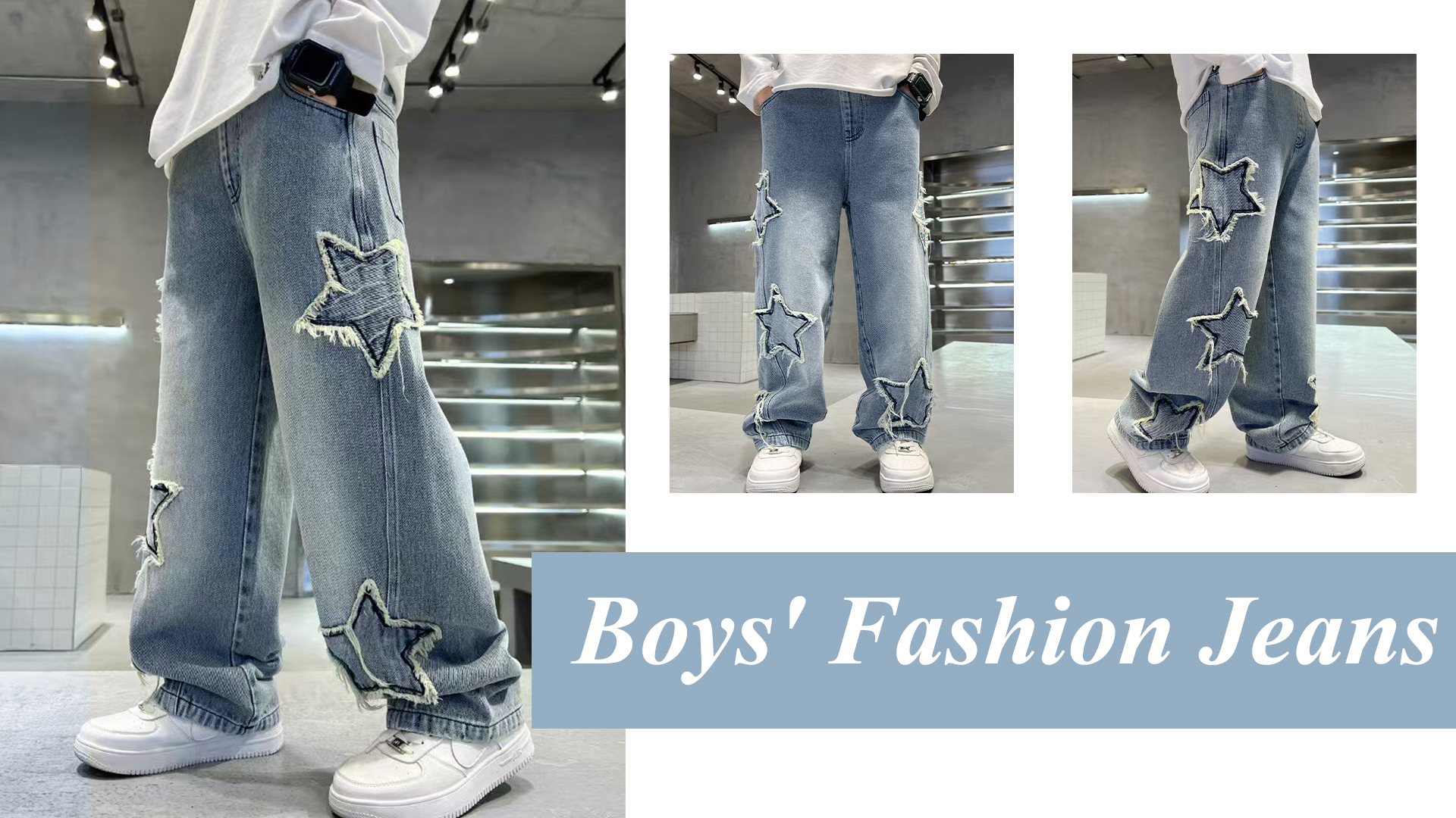 Jean Extra Baggy Ado Garçon 13-16 Ans JACK & JONES JUNIOR- Casual Sénas