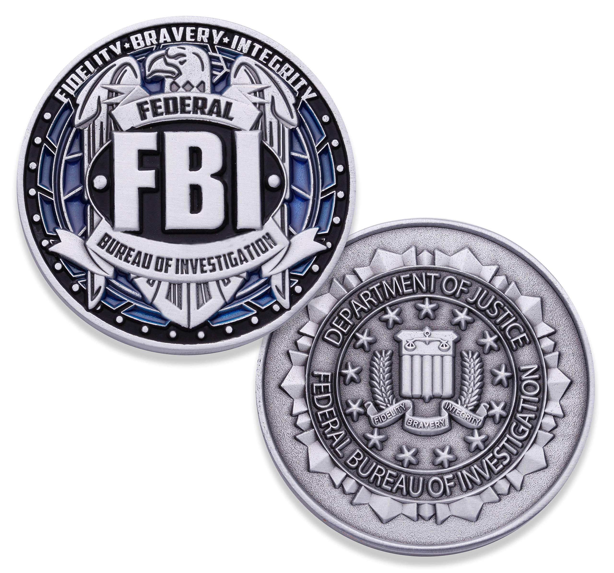 Amazon.com: FBI Challenge Coin - Federal Bureau of Investigation  Collectable Coin - Federal Agency Military Coin - Veteran Designed FBI Coin  - 1.75