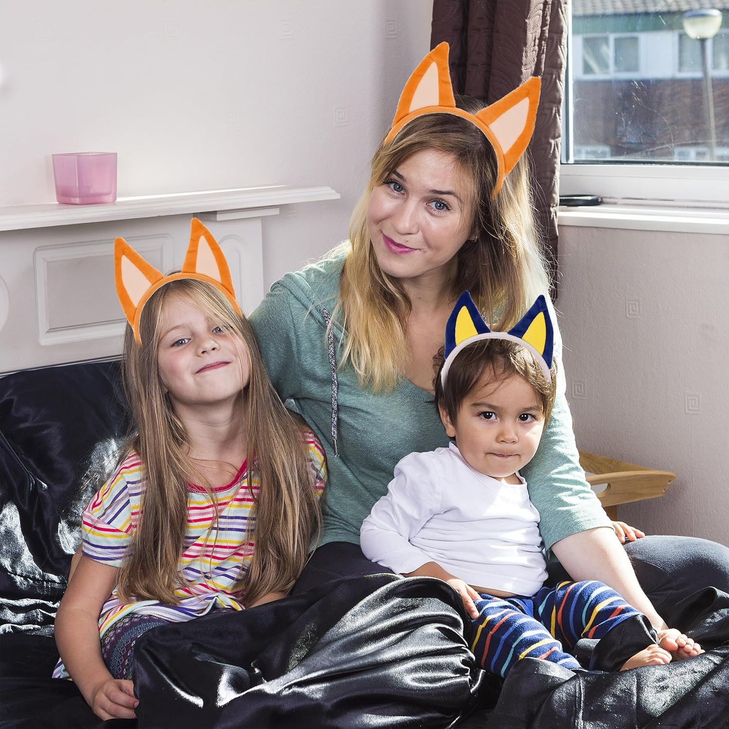 2 Pcs Dog Ears Headhand Cute Plush Handmade Cat Ears Headband Animal Headwear Headbands Accessories