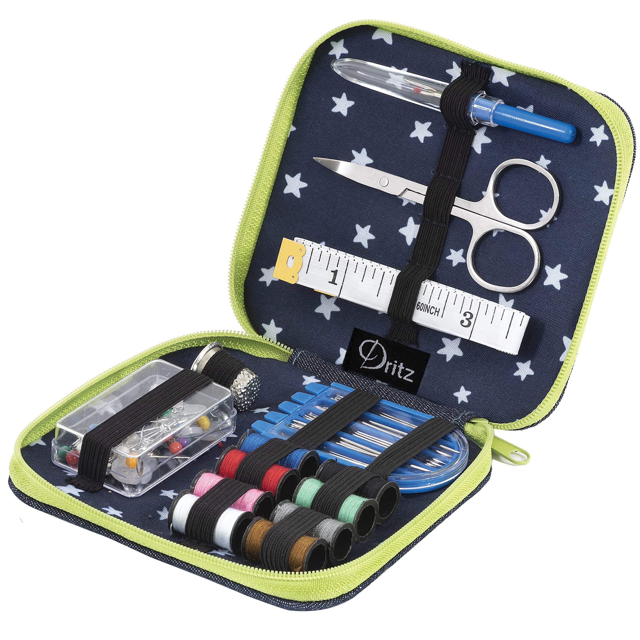 Dritz, Kit de costura de mezclilla, azul marino/lima