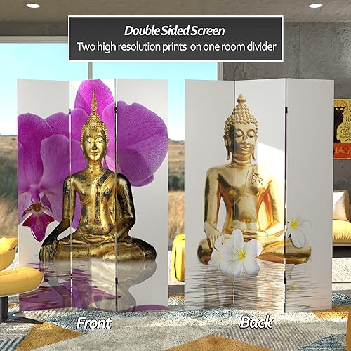 Miniatura 2 de Oriental Furniture - Divisor de habitación de doble cara de Buda tailandés de 6 pies de alto