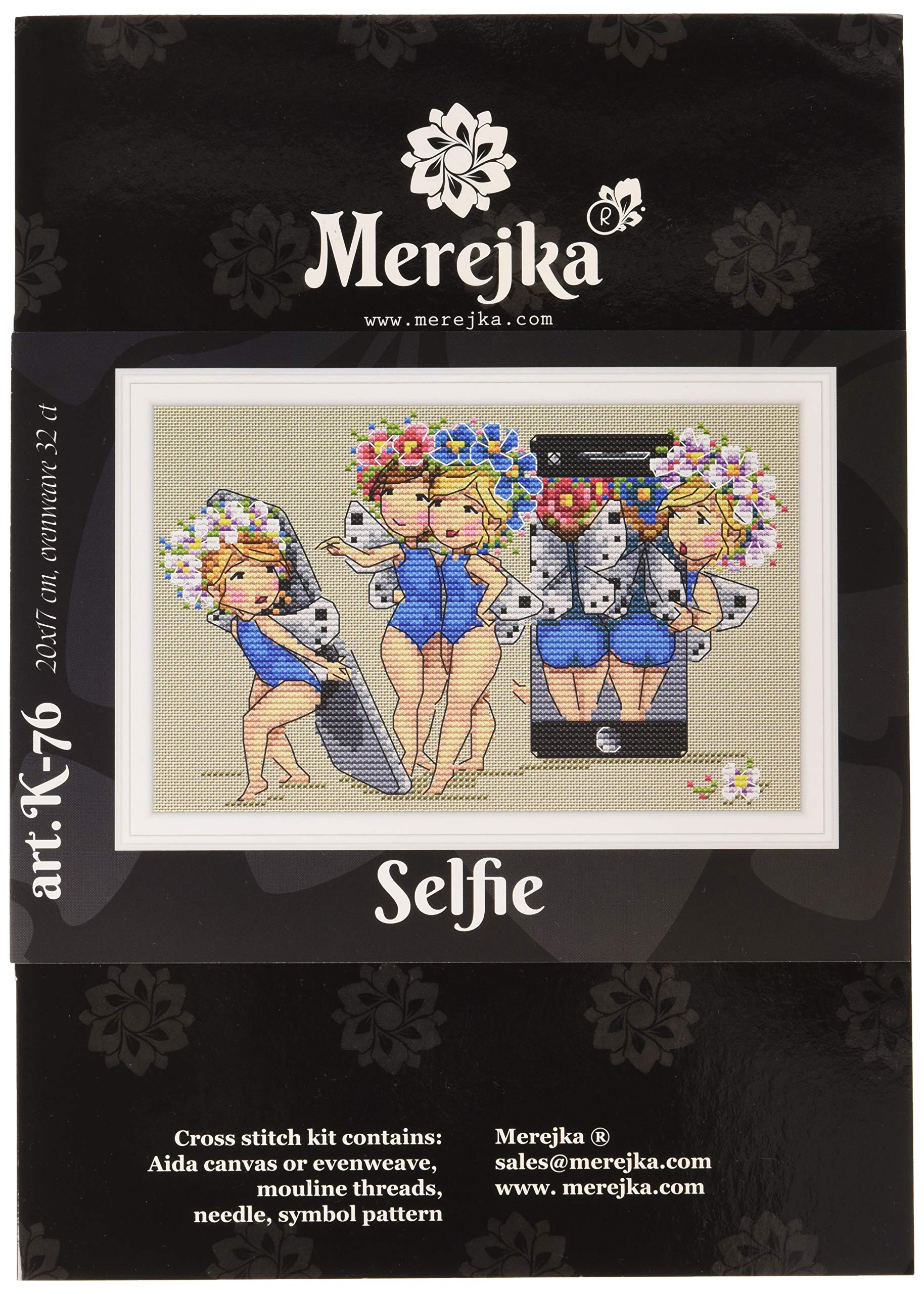 Merejka Kreuzstich-Set – Baumwolle, Mehrfarbig, 37x51 Cm, Inkl. Garn & Anleitung